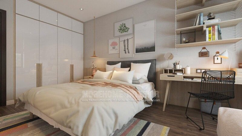 Bộ tranh trang trí 4 bức treo tường độc đáo, sinh động tạo nét trẻ trung, đáng yêu cho phòng ngủ con.